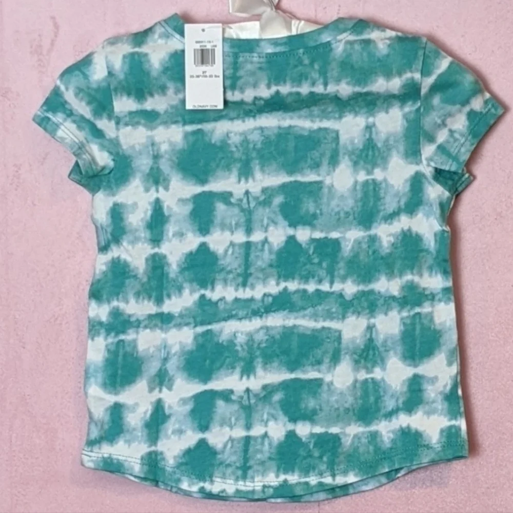 Old Navy Blue Green and White Tie Dye Short Sleeve Tee size 2T